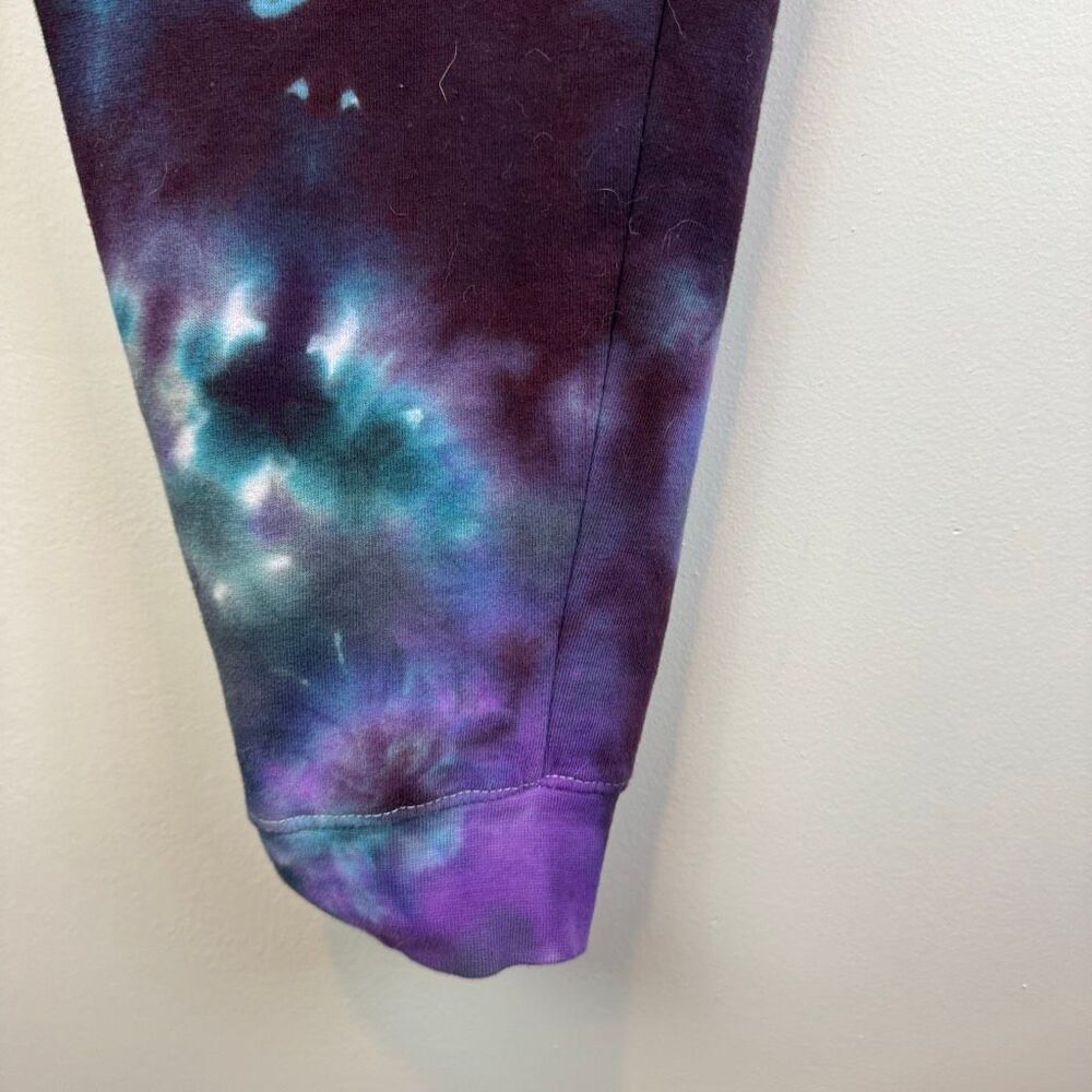 Tipsy Tie Dye Galaxy Tie-Dye Jogger Sweatpants Purple Teal Cotton Size M - Picture 3 of 8